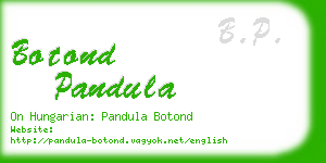 botond pandula business card